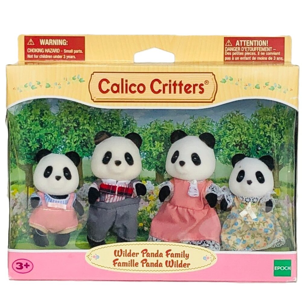 Calico Critters Wilder Panda Family New in Box